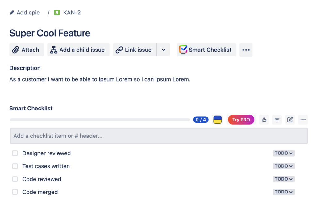 Creating a Smart Checklist Template in Jira - The Project Manager's Toolbox